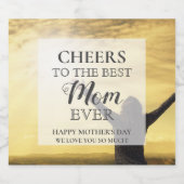 母の日の応援写真 ビールラベル (シングルラベル)