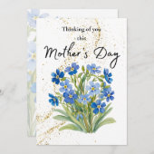 母の日の思い出のカードと忘れ私のノー (正面/裏面)