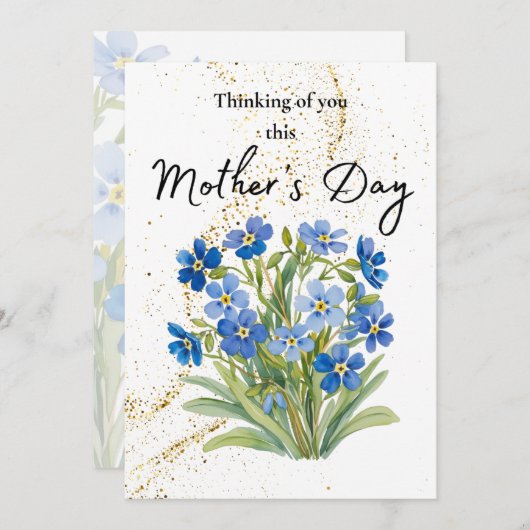 母の日の思い出のカードと忘れ私のノー (正面/裏面)