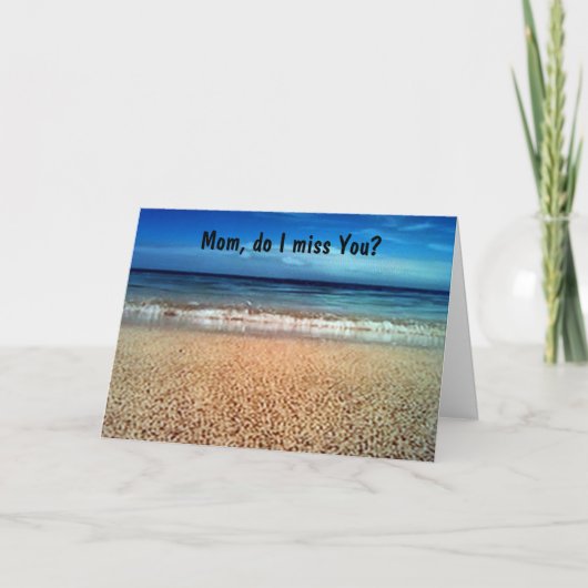 母の日の恋しく思お母さん カード (正面)