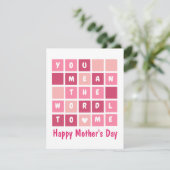 母の日の悩みおもしろい カード (スタンド正面)