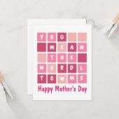 母の日の悩みおもしろい カード (正面/裏面インサイチュ)