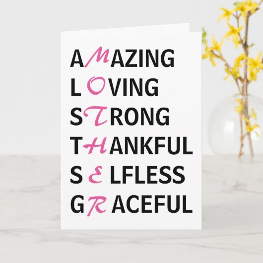 母の日の意味 カード (黄色い花)