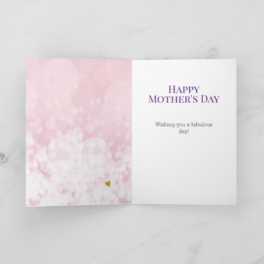 母の日の愛の理由 カード (内部)