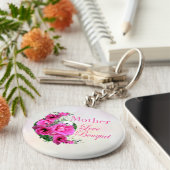 母の日の愛の花束キーチェーン キーホルダー (側面)