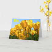 母の日の愛もチューリップの束と症 カード (黄色い花)