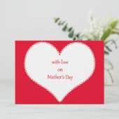 母の日の愛を背景にハート赤 招待状 (スタンド正面)