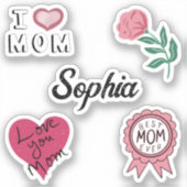 母の日の愛ママのパック シール (正面)