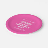 母の日の愛ママパーソナライズされたピかわいらしンク ペーパープレート (アングル)