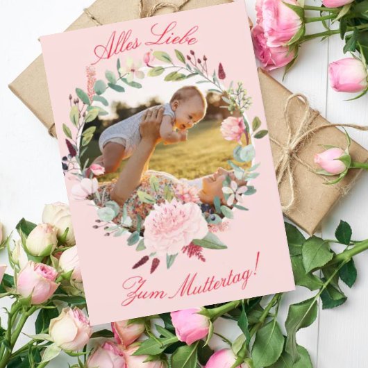 母の日の愛情あふれる写真カード カード