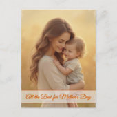 母の日の愛 – 純粋な喜びの瞬間 シーズンポストカード (正面)