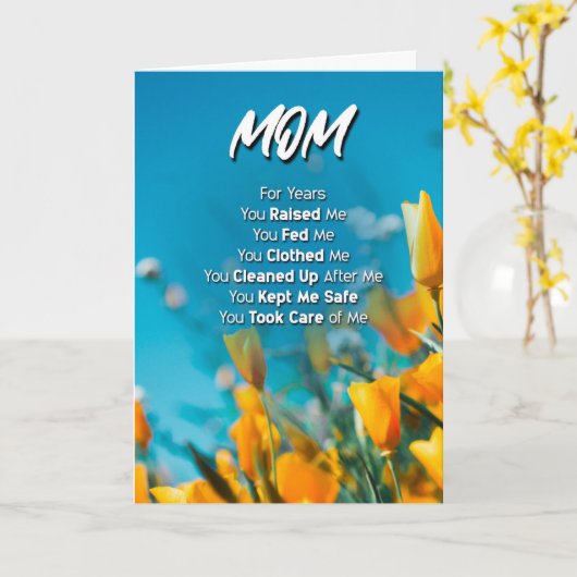 母の日の感謝カード カード (黄色い花)