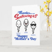 母の日の感謝 あなたが私たちを飲み込んでくれなかったことに カード (黄色い花)