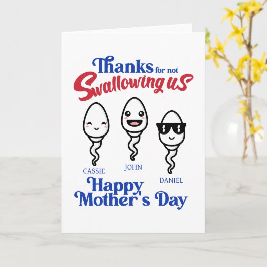 母の日の感謝 あなたが私たちを飲み込んでくれなかったことに カード (黄色い花)