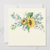 母の日の手作りひまわりユーカリグリーティング カード (裏面)