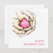 母の日の手描きカード – グリーティングカード シーズンカード (正面/裏面)