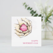 母の日の手描きカード – グリーティングカード シーズンカード (スタンド正面)