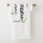 母の日の手書きパーソナライズされた印刷 バスタオルセット (インサイチュ)