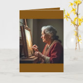 母の日の折りたたみ式グリーティングカード カード (黄色い花)