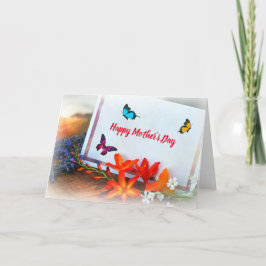母の日の折りたたみ式グリーティングカード カード