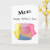 母の日の折りたたみ式グリーティングカード カード (黄色い花)