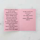 母の日の折り畳みホリデーカード シーズンカード (内部)