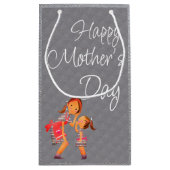 母の日の抱き枕 – 小、光沢 スモールペーパーバッグ (裏面)