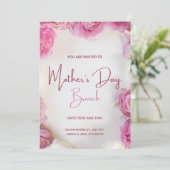 母の日の招待状と発表PInk 招待状 (スタンド正面)