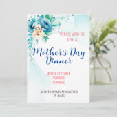 母の日の招待状テンプレート（編集可能） 招待状 (スタンド正面)