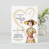 母の日の招待状 – アジアの女性と帽子 招待状 (スタンド正面)