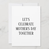 母の日の招待状 – アジアの女性と帽子 招待状 (裏面)