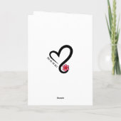 母の日の招待状 – スポッティドレスを持つ女性 サンキューカード (裏面)