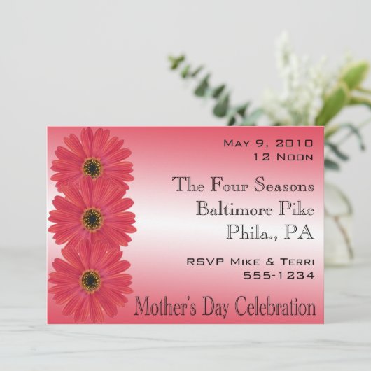 母の日の招待状 招待状 (スタンド正面)