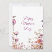 母の日の招待状、母の日のブランチ昼食 招待状 (裏面)