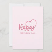 母の日の招待状、母の日のブランチ昼食 招待状 (裏面)