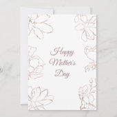 母の日の招待状、母の日のブランチ昼食 招待状 (裏面)