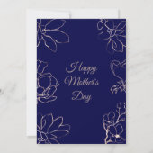 母の日の招待状、母の日のブランチ昼食 招待状 (裏面)