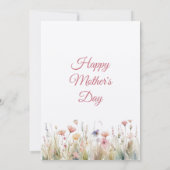 母の日の招待状、母の日のブランチ昼食 招待状 (裏面)