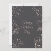 母の日の招待状、母の日のブランチ昼食 招待状 (裏面)