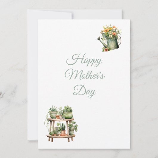 母の日の招待状、母の日のブランチ昼食 招待状 (裏面)