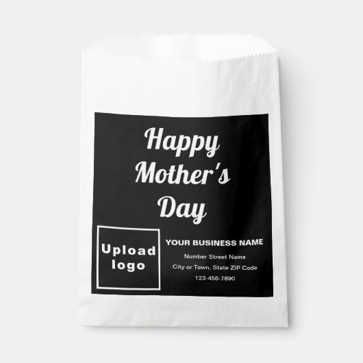 母の日の挨拶と黒のビジネスブランド フェイバーバッグ (正面)
