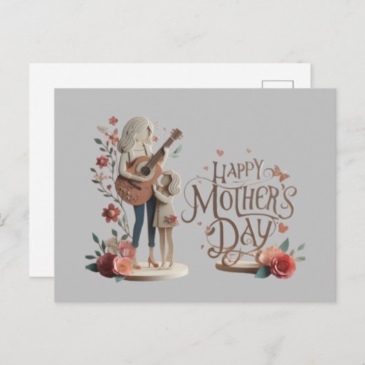 母の日の挨拶はがき ポストカード (正面/裏面)