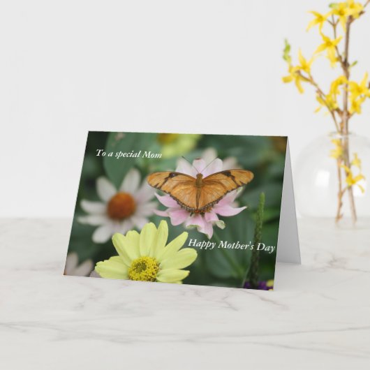 母の日の挨拶状 カード (黄色い花)