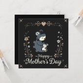 母の日の挨拶 カード (正面/裏面インサイチュ)