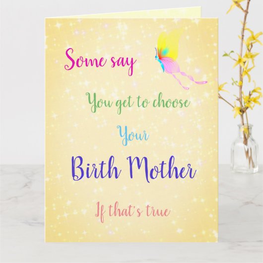 母の日の挨拶 カード (黄色い花)