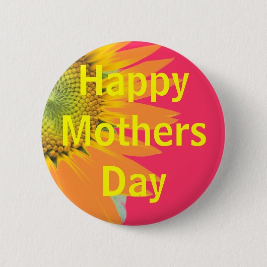 母の日の挨拶 缶バッジ (正面)