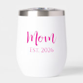 母の日の新しい母ホットピンクのスクリプエレガントト (正面)