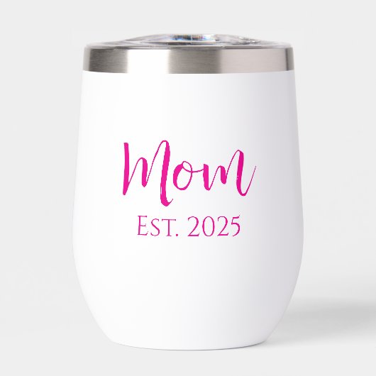 母の日の新しい母ホットピンクのスクリプエレガントト (正面)