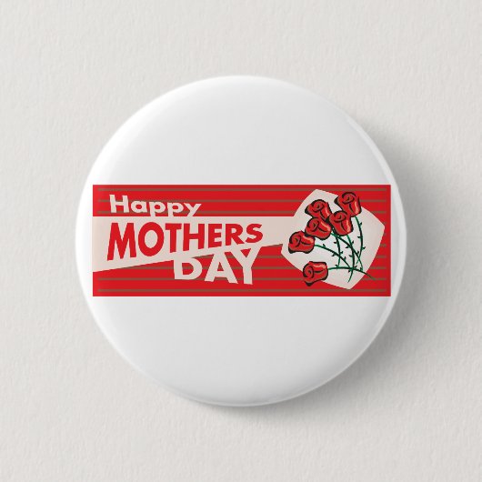 母の日の旗 缶バッジ (正面)