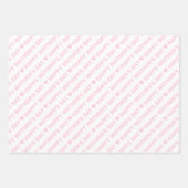 母の日の明るいピンクと白 ラッピングペーパーシート (正面2)